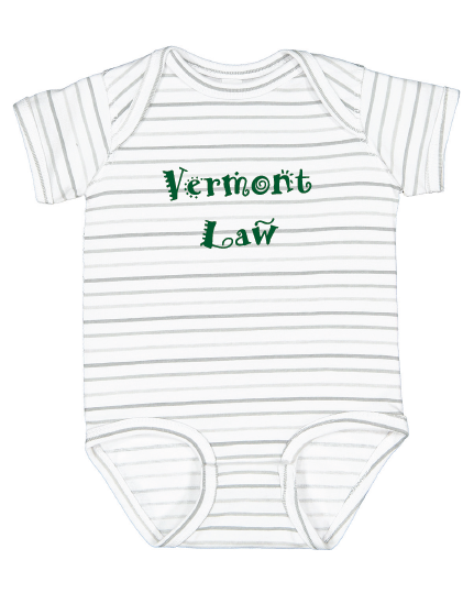 Vermont Law Onesie Grey Stripe